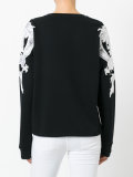 lace appliqué sweatshirt