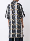 checked short sleeve coat