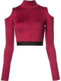 cold-shoulder cropped top