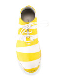 striped lace-up shoes