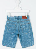 printed denim shorts 