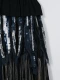sequin & chain fringed dress