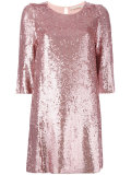 sequins embellished shift dress 