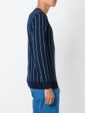 pinstriped jacquard jumper