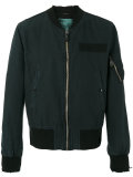 frayed cuffs bomber jacket