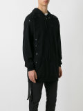 shredded trim hoodie 