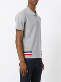 striped detail polo shirt