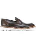 contrast sole penny loafers