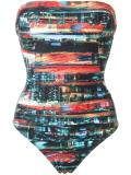 abstract print swimsuit
