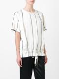 panelled pinstripe top