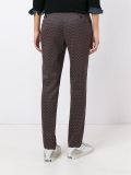 printed slim-fit trousers