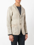 chest pocket textured blazer