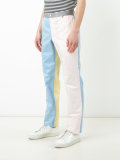 block colour tapered trousers