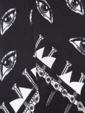 'Eyes' printed skinny scarf