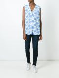 heart print sleeveless shirt 