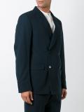 double breasted buttoned blazer