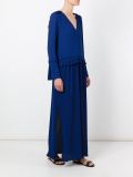 pleated maxi dress