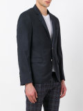 embellished button checked blazer