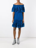 embroidered off-the-shoulder dress