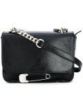 safety pin detail crossbody bag