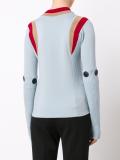 colour block ribbed jumper