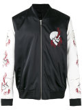 embroidered skull bomber jacket