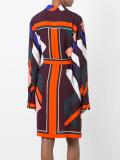 geometric print shirt dress