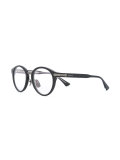 embossed titanium round glasses