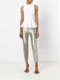 Metallic tailored trousers