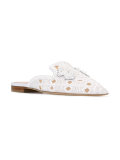 beaded flat mules