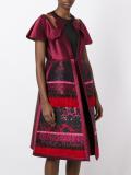 textured panel cut out dress