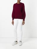 ribbed trim jumper