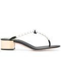 pearled trim sandals