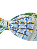 printed bandeau bikini top