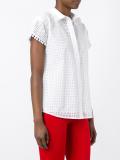 perforated short-sleeve blouse 