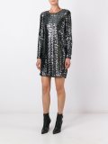 metallic longsleeved dress
