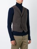 patterned sleeveless waistcoat