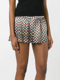 zig zag pleated shorts