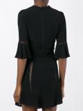 three-quarters sleeve cropped blouse