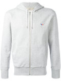 hoodie with tri-colour logo chest embellishment 