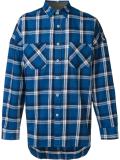 chest pockets plaid shirt