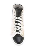 metallic hi-top sneakers