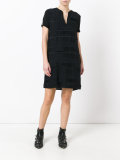 frayed trim dress