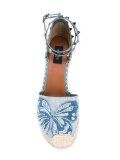 Valentino Garavani Rockstud草编鞋