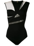 tulle panel bodysuit