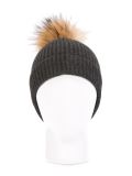 detachable pompom ribbed hat