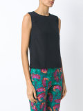 sleeveless silk blouse
