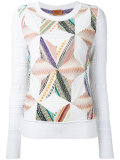 patchwork knit jumper 