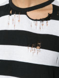 destroyed striped T-shirt
