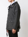 flap pockets hooded coat